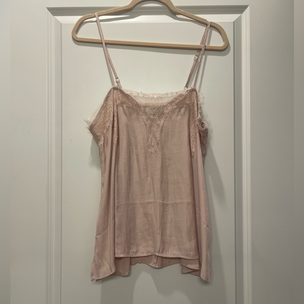 MOD IN TREND | Baby Pink Laced Silk Cami
